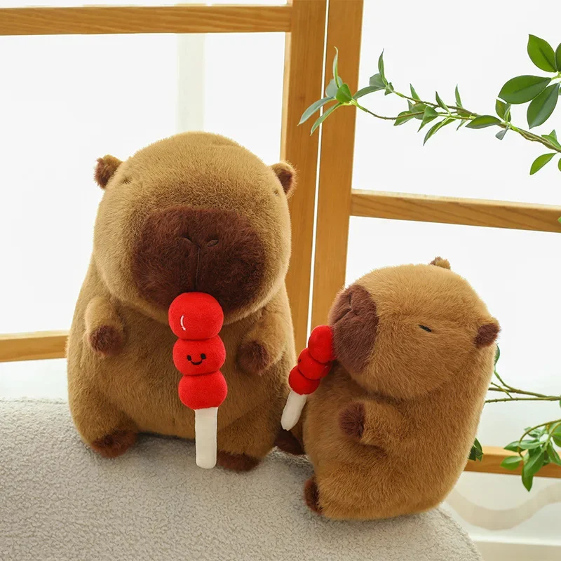 

50 см Kapibala Capibara Candied Haws on A Stick Kawaii плюшевые игрушки мультяшные аниме фигурки милые игрушки-капибары для девочек подарок на день Святого Валентина