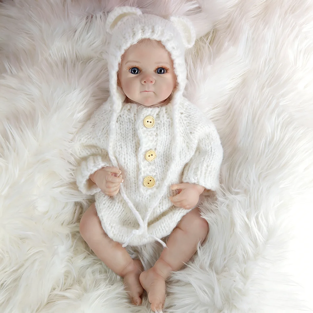 45cm Newborn Reborn Dolls Bettie Realistic Full Body Soft Vinyl Real Baby Doll Girl Washable Handmade Lifelike Bebe Toy Gifts