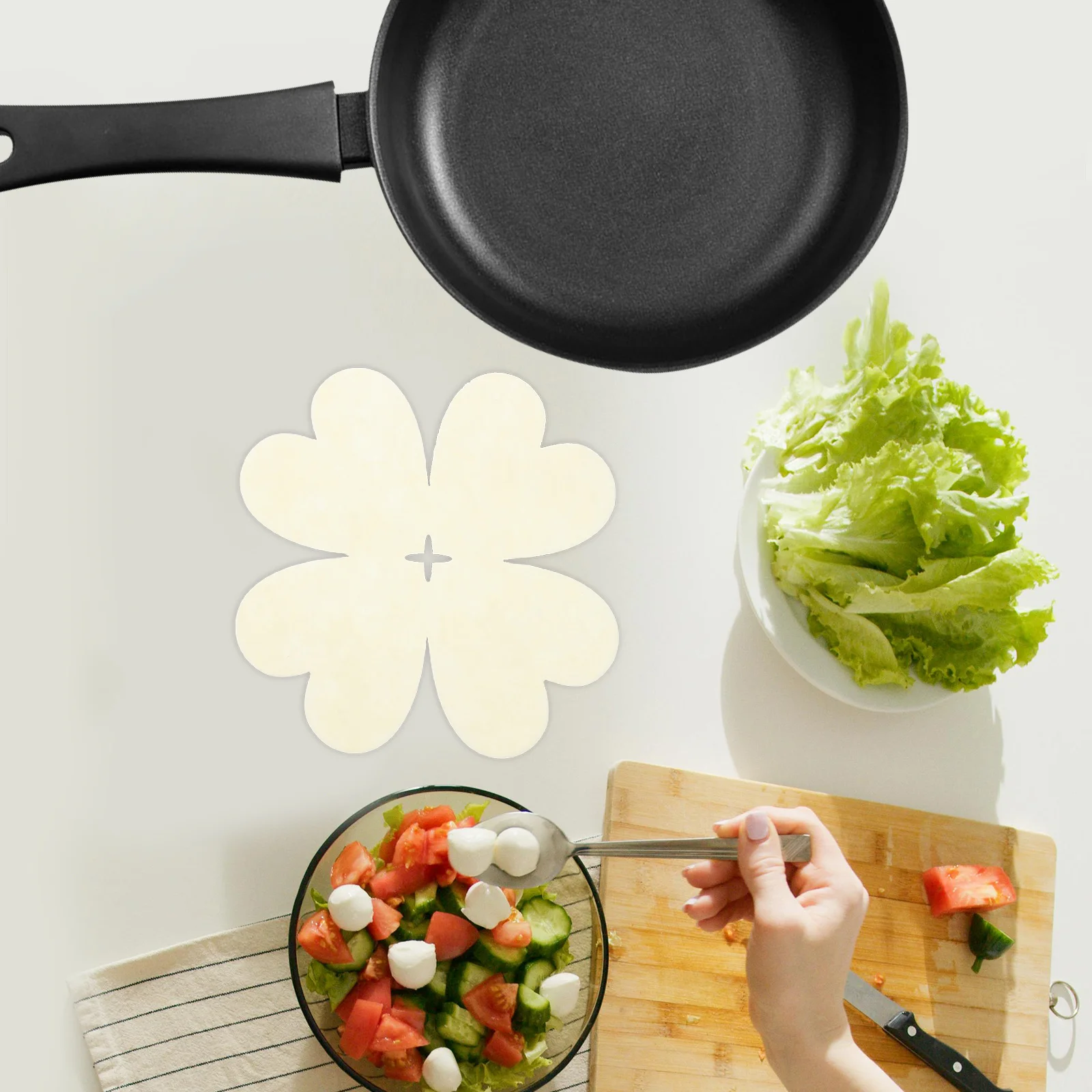 

6pcs Pan Protectors For Cookware Heat Resistant Tableware Mat Non-Slip Dish Plate Pad Insulation Coaster Kitchen Placemat