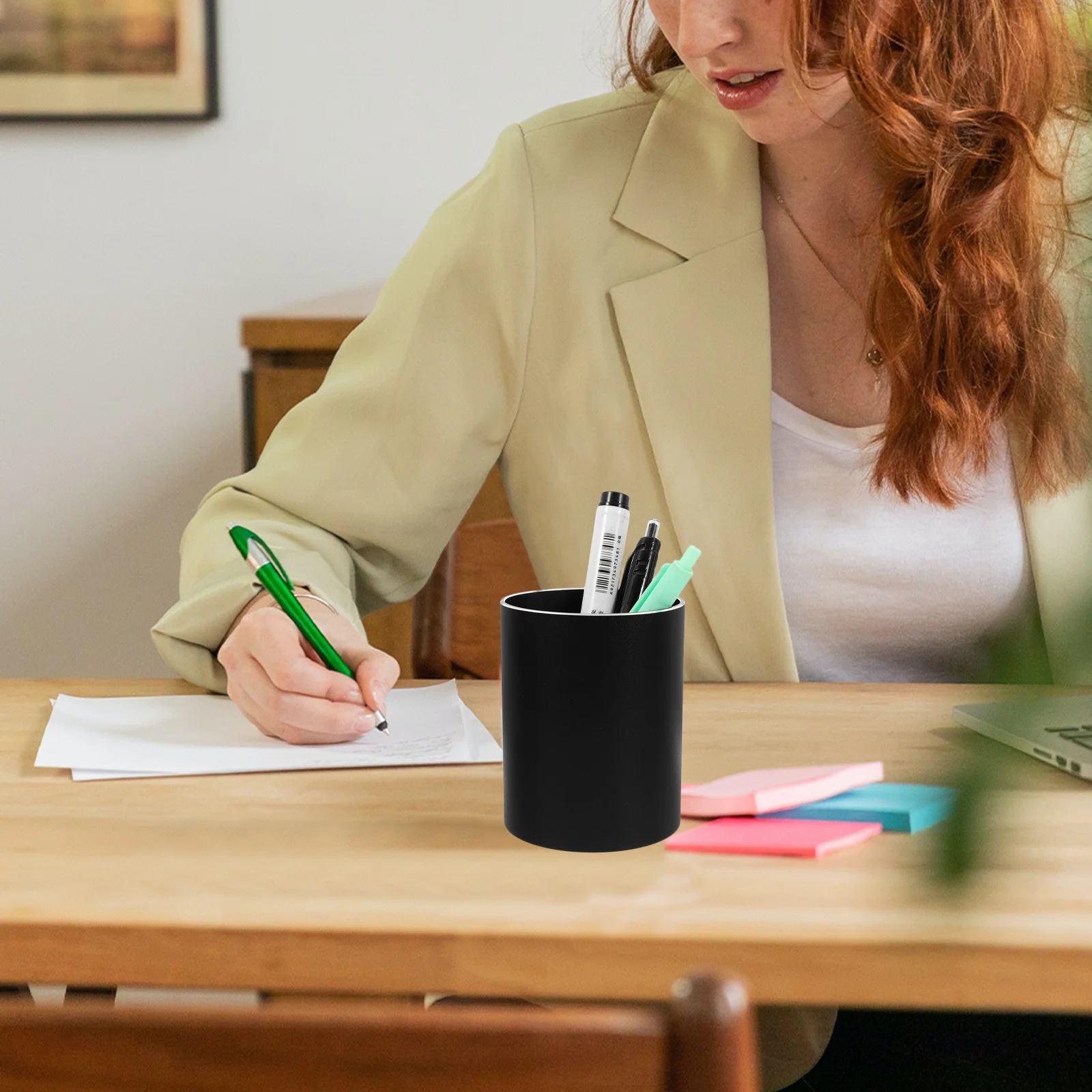 Portalápices de aleación de aluminio, estante para lavavajillas, Protector final, organizador de lápices de escritorio, contenedor de almacenamiento de tazas y brochas de maquillaje para oficina