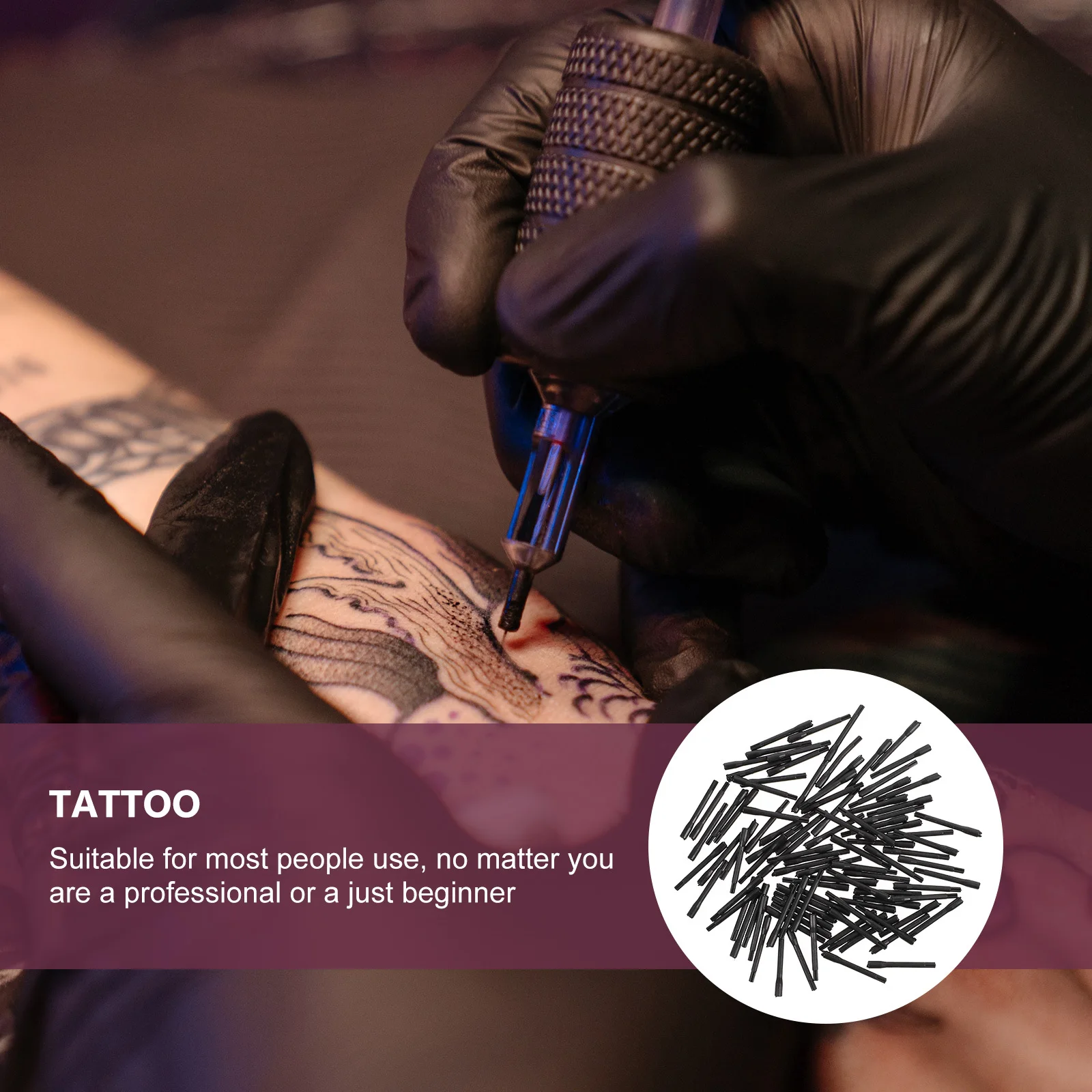 100 قطعة خلاط الصباغ الوشم الأسود المتاح البلاستيك اثارة العصي للوشم طلاء حبر الغراء خلط أدوات للمحترفين