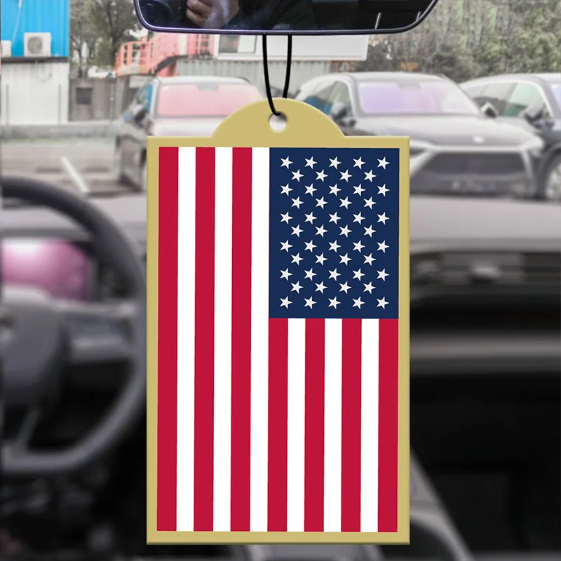 American flag, car perfume, fragrance, air freshener, rearview mirror pendant, cartoon animation