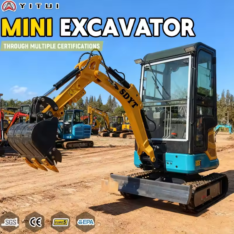 Mini Excavators 2 Ton Customize Euro 5 Epa Kubota Engine Mini Excavator Crawler Compact Digger Hydraulic Mini Excavator - Image 6