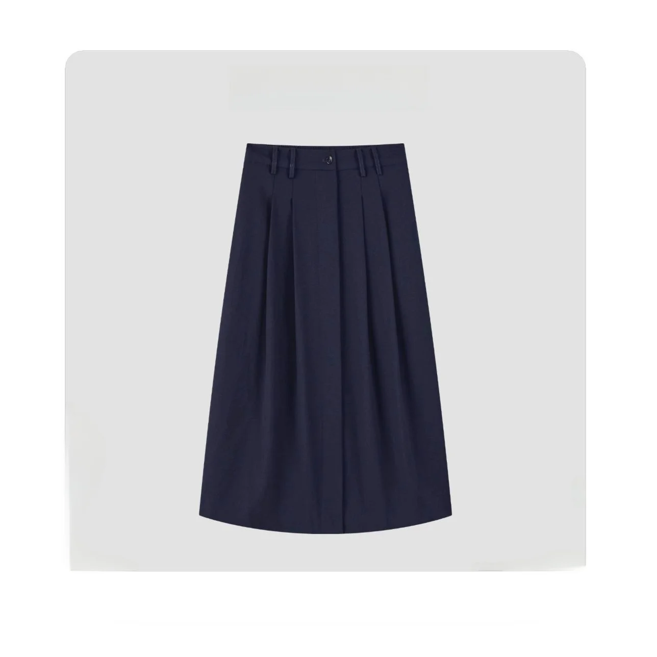 

Юбка-трапеция Hua Jiyan с эффектом похудения, глубоким цветом, двойными складками, разрезом спереди и эластичной талией, для офиса и повседневной носки