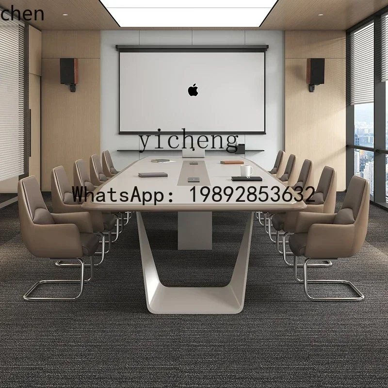 

O15- long table simple modern office workbench negotiation reception table and chair combination
