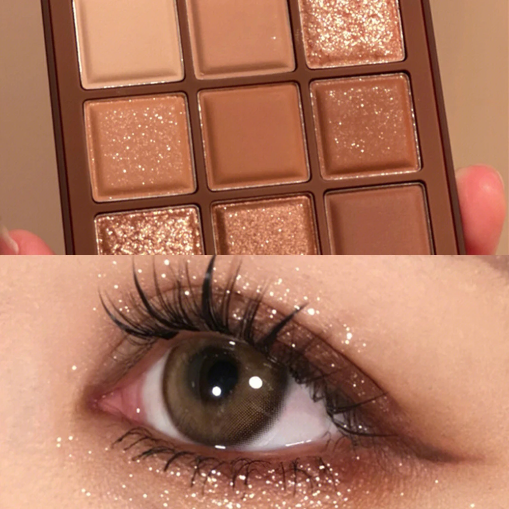 9 kolorów błyszczących paleta cieni do powiek z matowymi i błyszczącymi cieni do powiek wodoodporne perłowe tekstury jedwabników rozjaśniające kosmetyki do makijażu