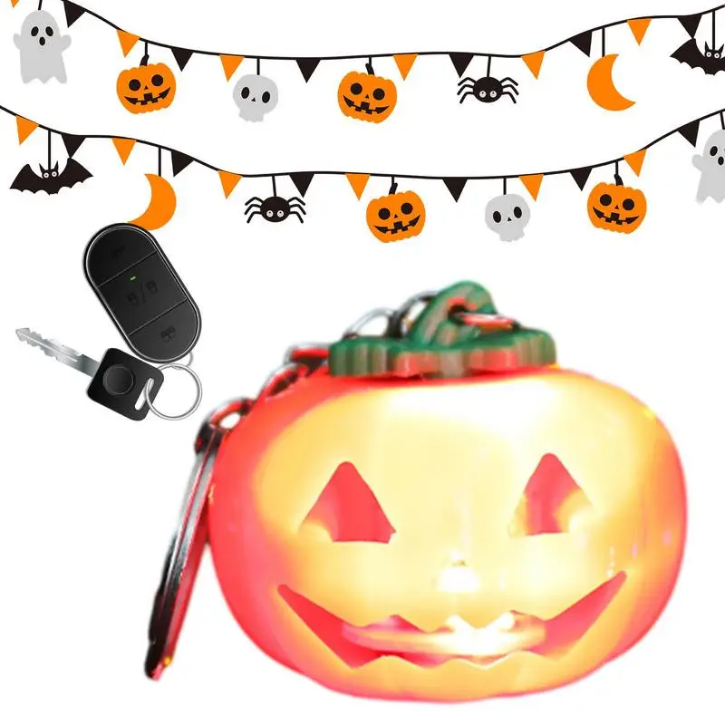 Halloween Electronic Candle Light Keychain Decorative Lights Flameless Electronic Toy Pumpkin Flickering Table Lamp Thanksgiving