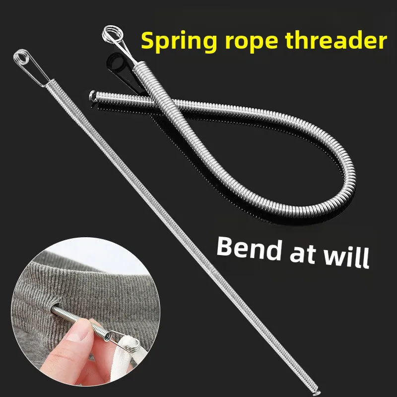 Bendable Spring Drawstring Threader Clip Pants Hoodies Elastic Band Lace Cord Flexible Drawstring Thread DIY Sewing Accessories image 3