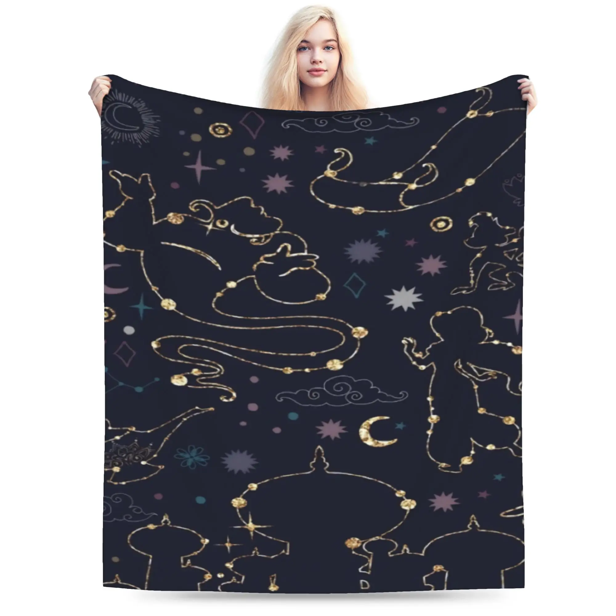 Aladdins Magic Carpet  Stuff Blanket Super Soft Flannel  Throw Blankets Cozy Bedspread