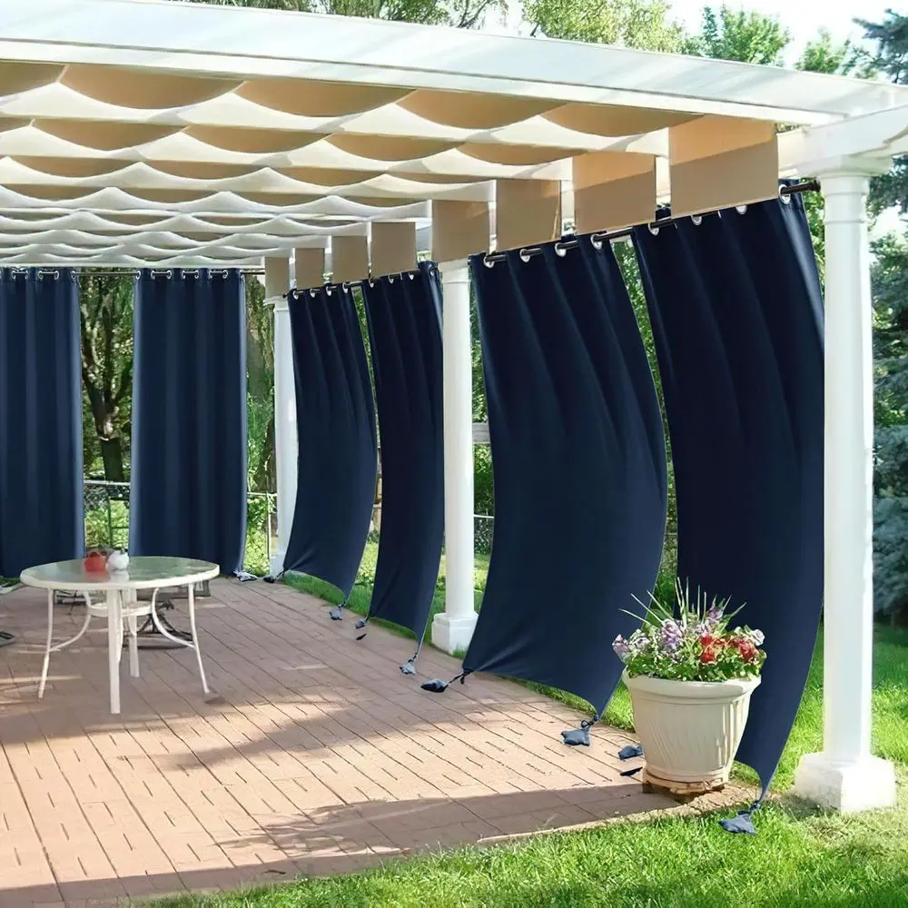 Tende da esterno antivento e impermeabili blu navy, 52x90, confezione da 2, ideali per patio, portico, gazebo