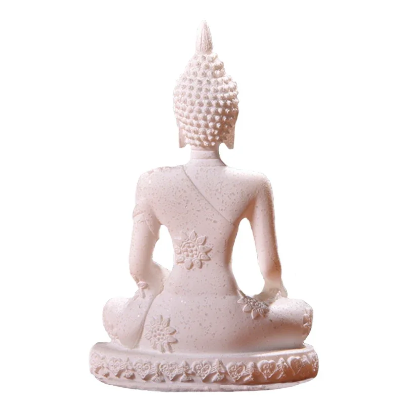 Estatua de Buda en miniatura con arenisca natural, escultura de Buda de Tailandia, estatuilla hindú, adorno decorativo para el hogar, 28 estilos