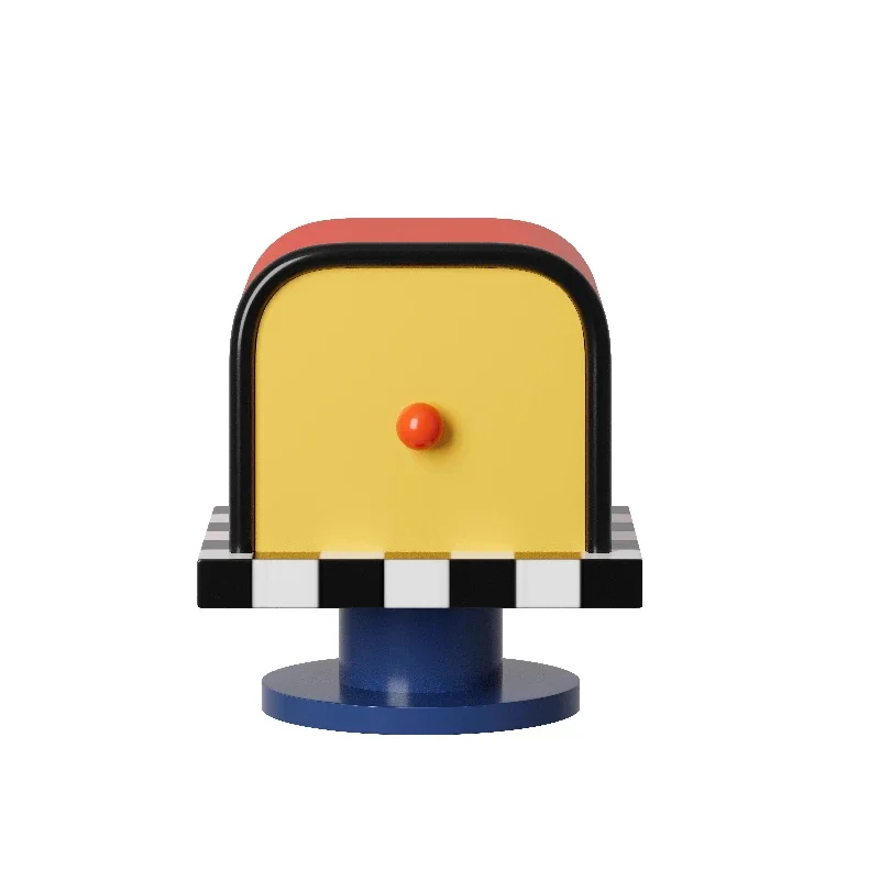 صندوق بريد بلون الدوبامين الكريمي بجانب السرير وغرفة المعيشة وغرفة النوم وطاولة بجانب السرير وخزانة صغيرة إبداعية للرياح #1