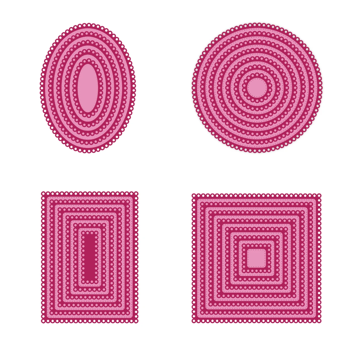 

Metal Cutting Dies for Scrapbooking New 2026 Dainty Circles Ovals Die Cuts Stamps Silicone Seal Crafts Template Decoration