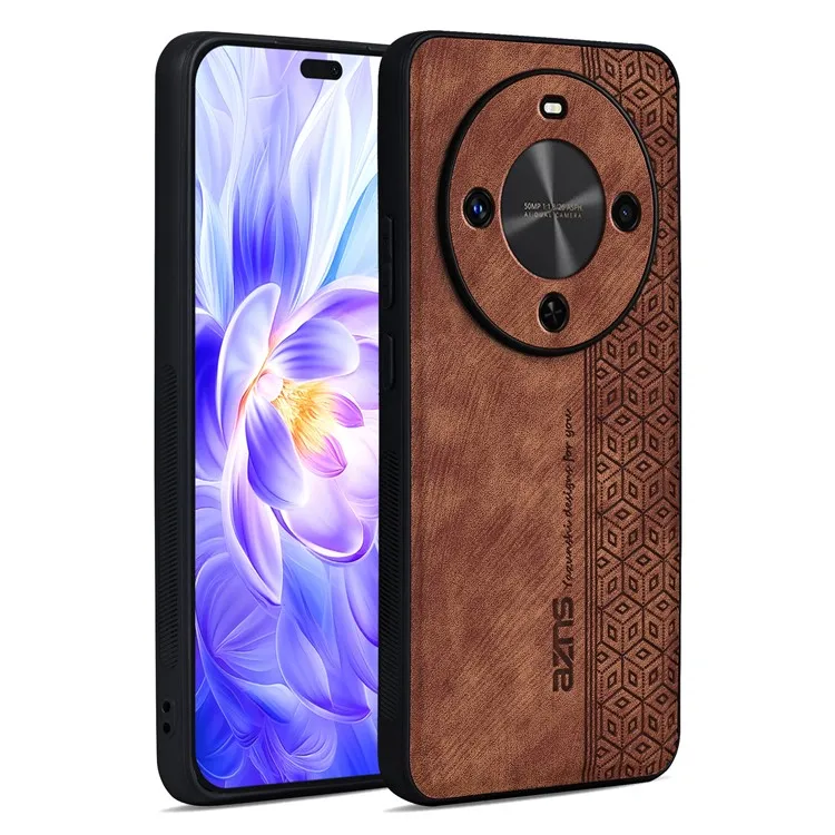 

AZNS For Huawei Enjoy 70X Case Protective PU Leather Covered TPU Phone Shell - Brown