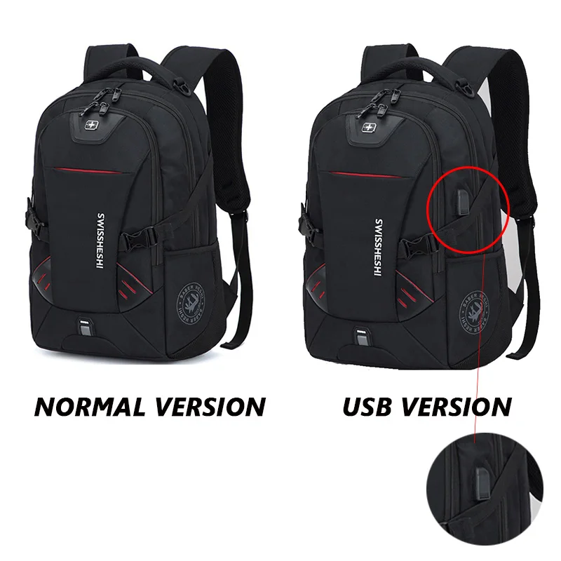 Herren Multifunktions-USB-Lade-Rucksack, Modischer Business-Casual-Reise-Rucksack, Diebstahlsicher, Wasserdicht, 17 Zoll Laptop-Tasche, Schulrucksack – Detail 7