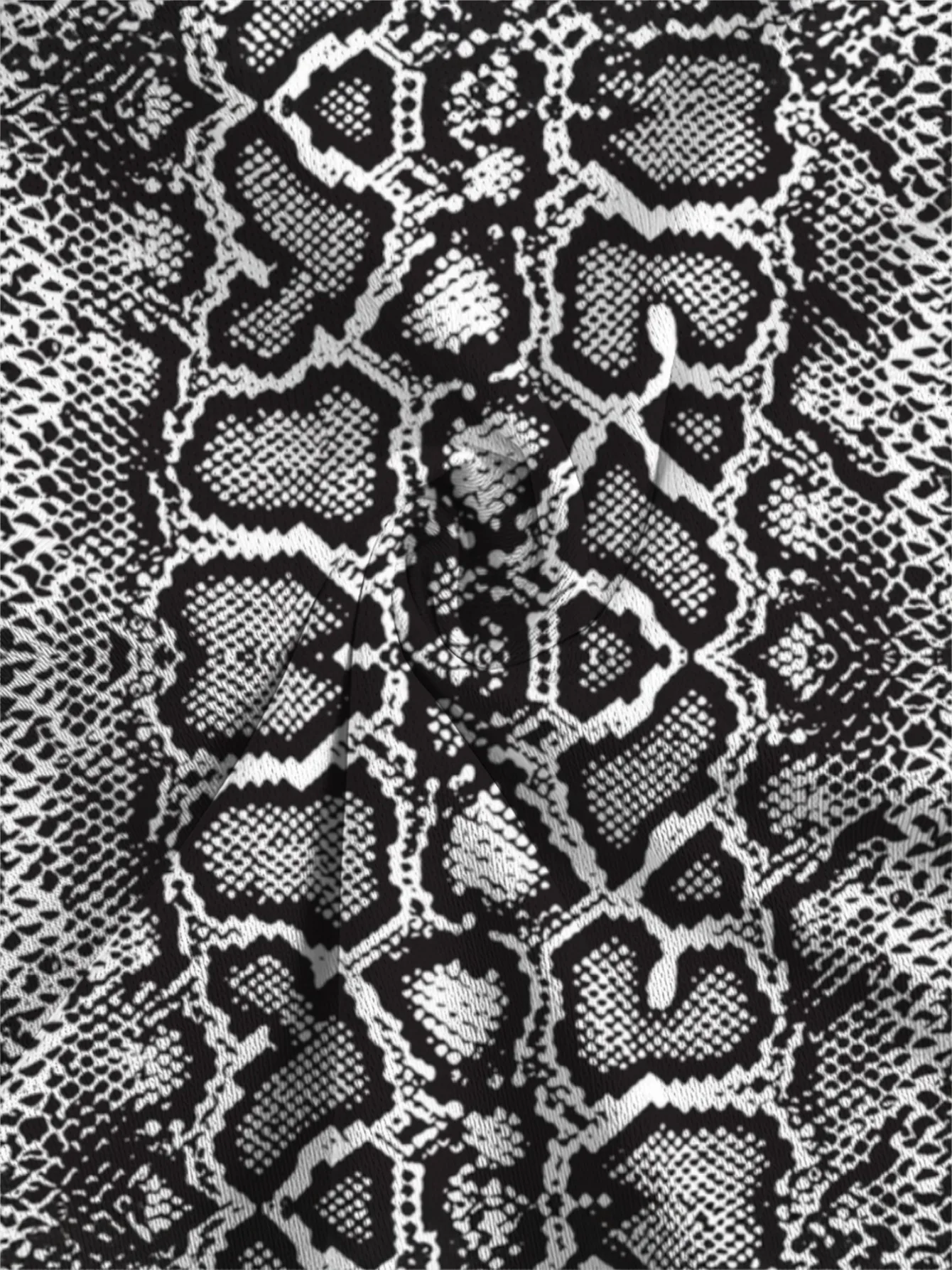 Herren 3D-Druck T-Shirt Schwarz-Weiß Schlangenhaut-Print O-Ausschnitt Kurzarm Atmungsaktives Sommer-Streetwear-Shirt – Detail 6