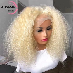 13x4 Kinky Curly 613 HD Lace Frontal Wig 13x6 Blonde Lace Front Wig Human Hair Transparent 180 Density Glueless Full Lace Wig
