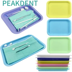 1Pcs Square Dental Storage Tray Colorful Plastic Medical Surgical Tool Disinfection Dish Dentist Instruments Placing Plate