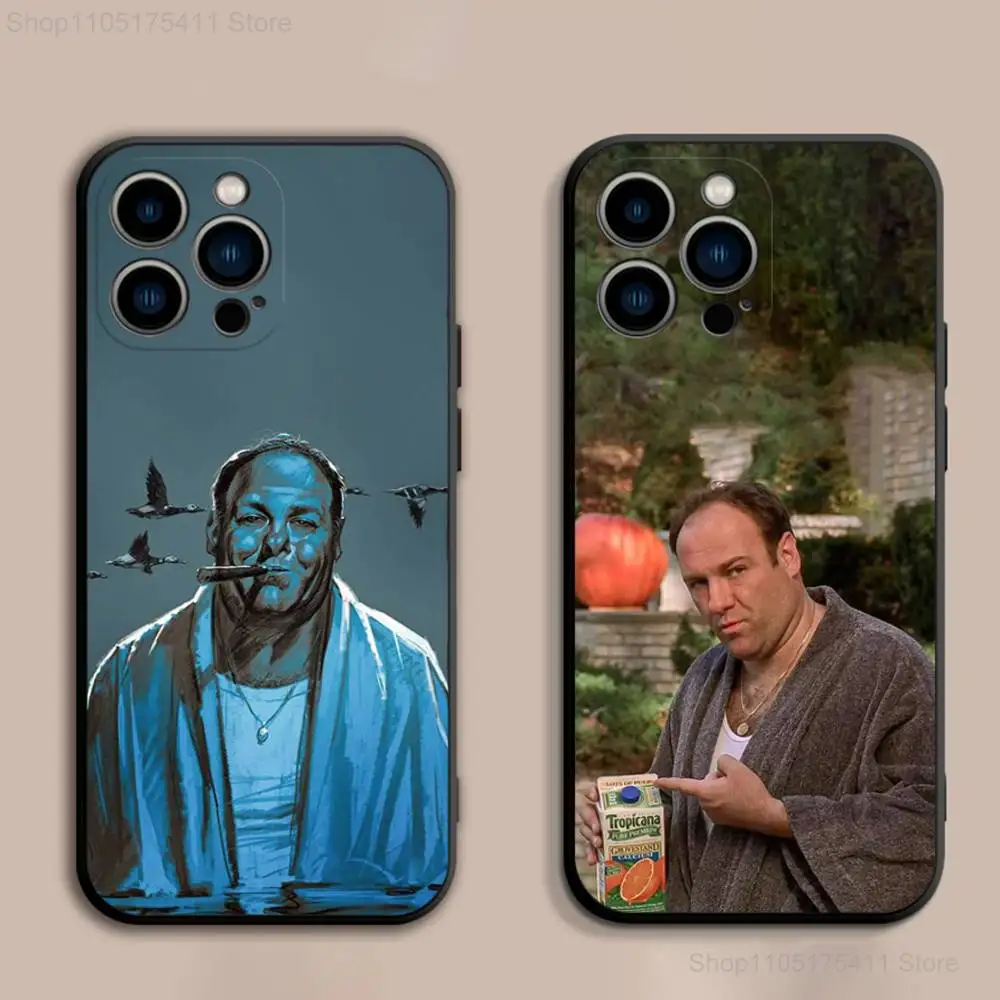 

T-Tony S-Soprano Cool Phone Case For iPhone 17,16,15,14,13,12,Pro,Max,Plus,E,SE4,Air,Mini Black Soft Cover