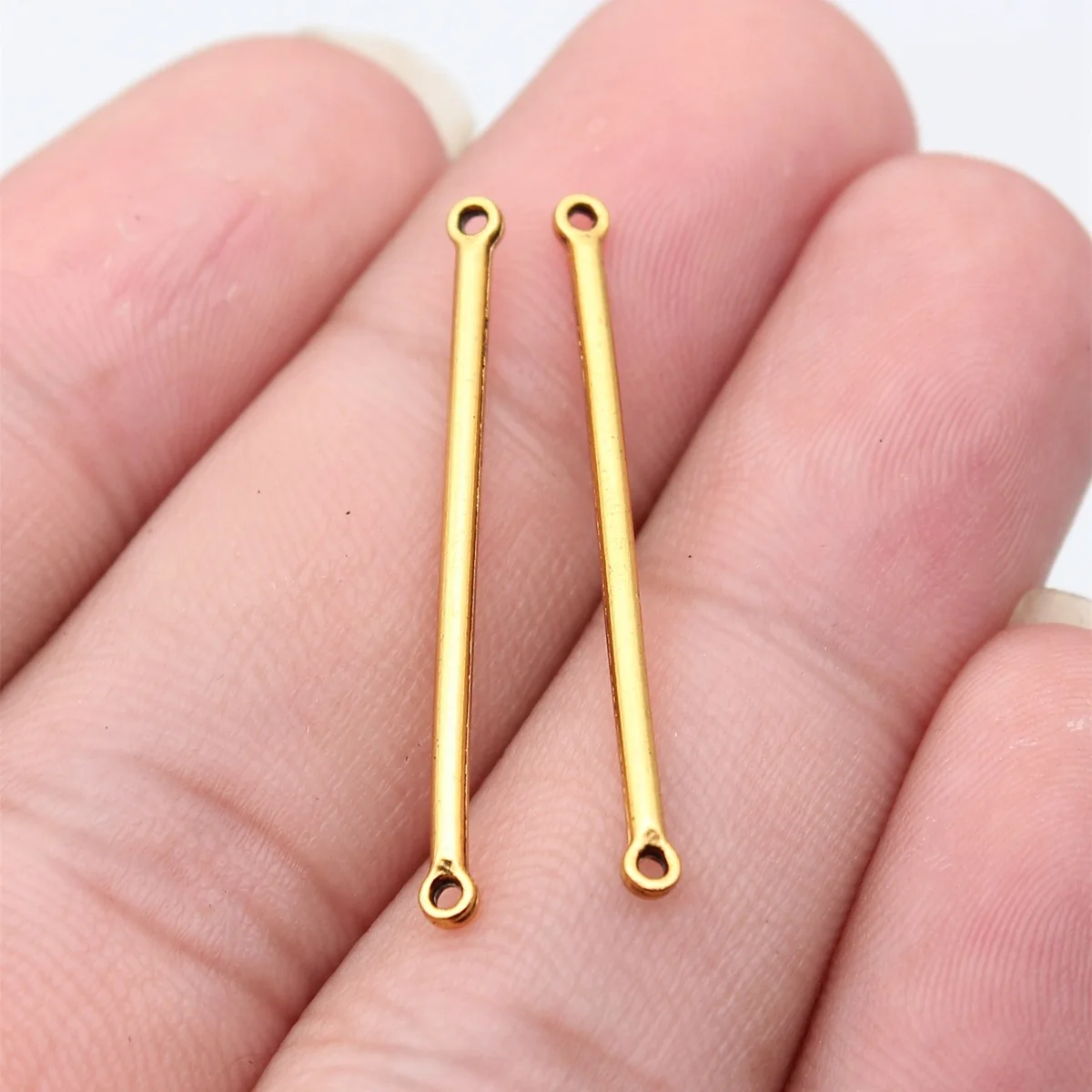 WYSIWYG 20pcs Charms Long Bar Connector 6 Colors Tone 2x34mm Metal Jewelry Findings DIY Accessories