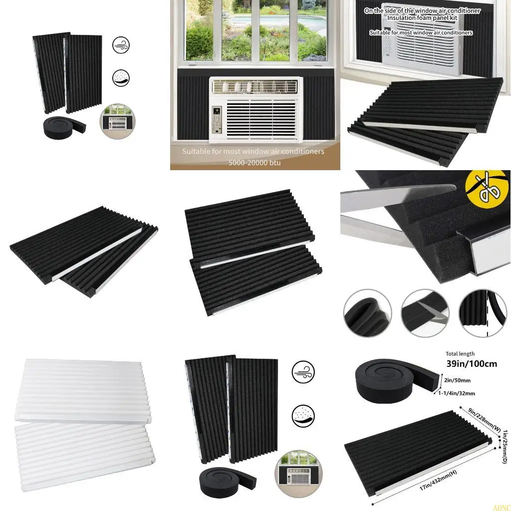 A0NC Fenster Klimaanlagen Seitenplatten Fenster ACS -Seitenpaneele Setzen Sie Schaumstoffmaterial