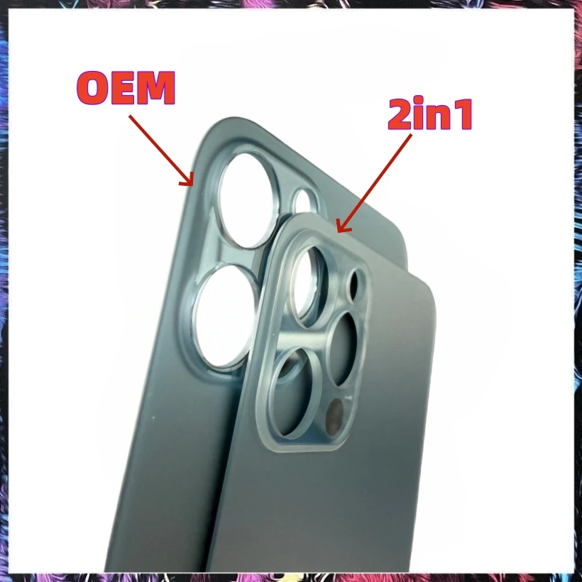 1PCS Unibody an 2in1 Rear Glass Apply to For iPhone 12 Pro MAX 12PRO Back Cover Door Replacing Repair Solid Color Housing Glass view 2