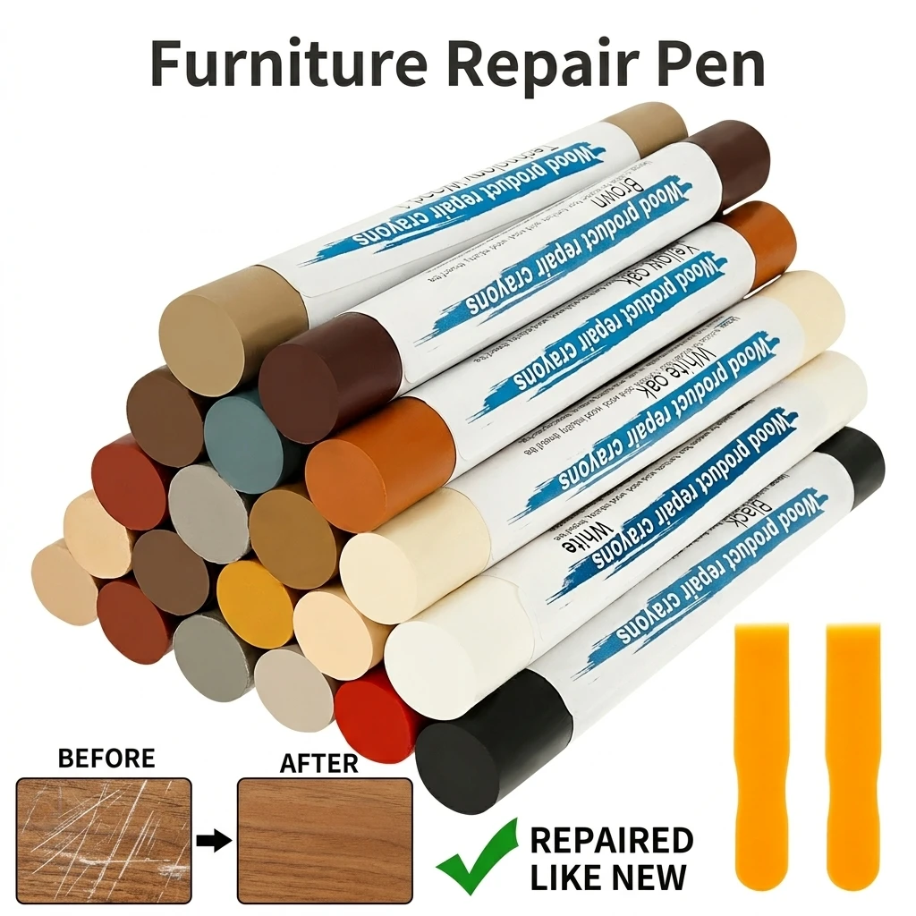 

Ceramic Tile Wooden Furniture Repair Pen Touch Up Markers Filler Sticks Wood Stains Scratch Floors Restoration Patch Paint Pen