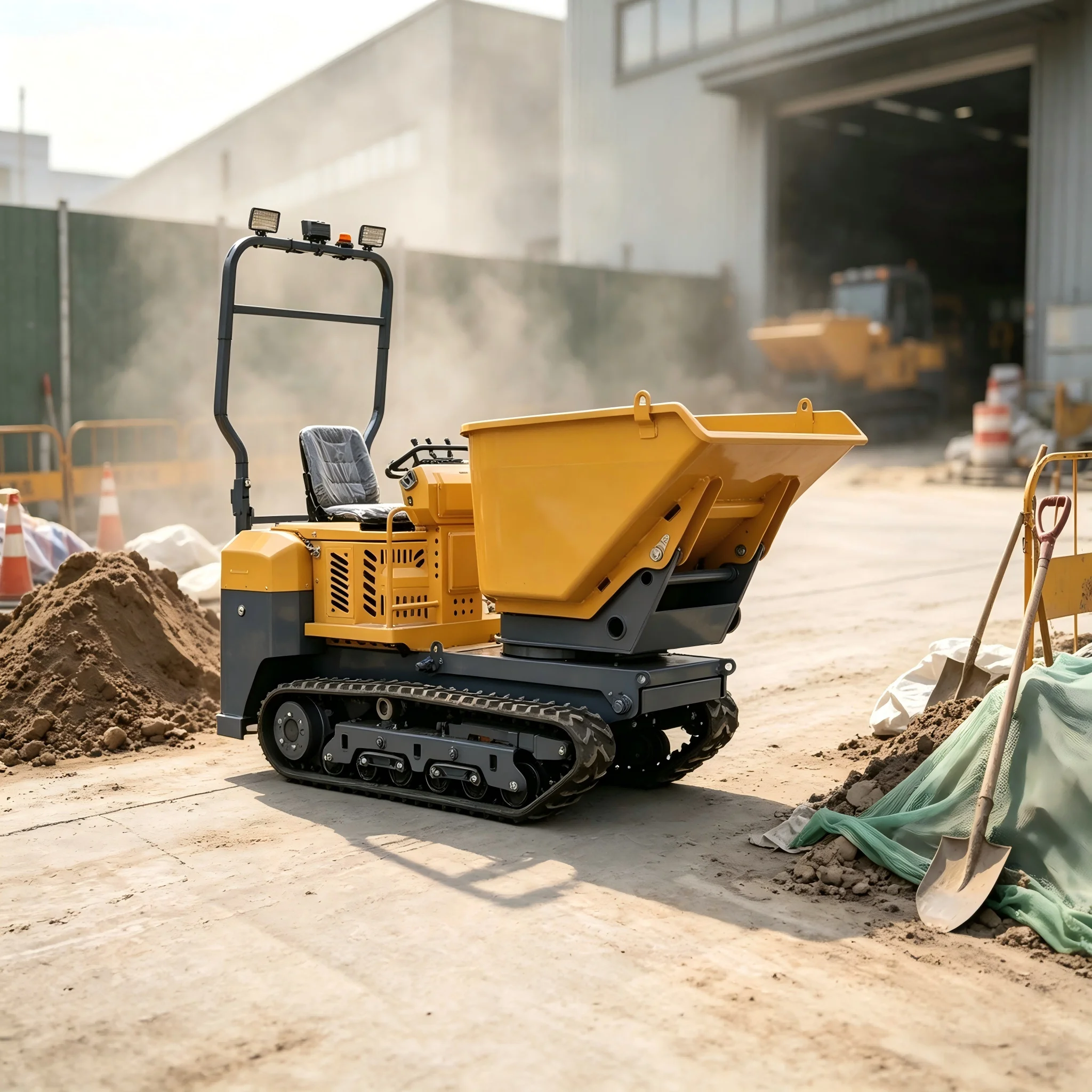 Easy Operation Ride-on Slope Climbing Dumper Low Profile Dumper Narrow Space Dumper