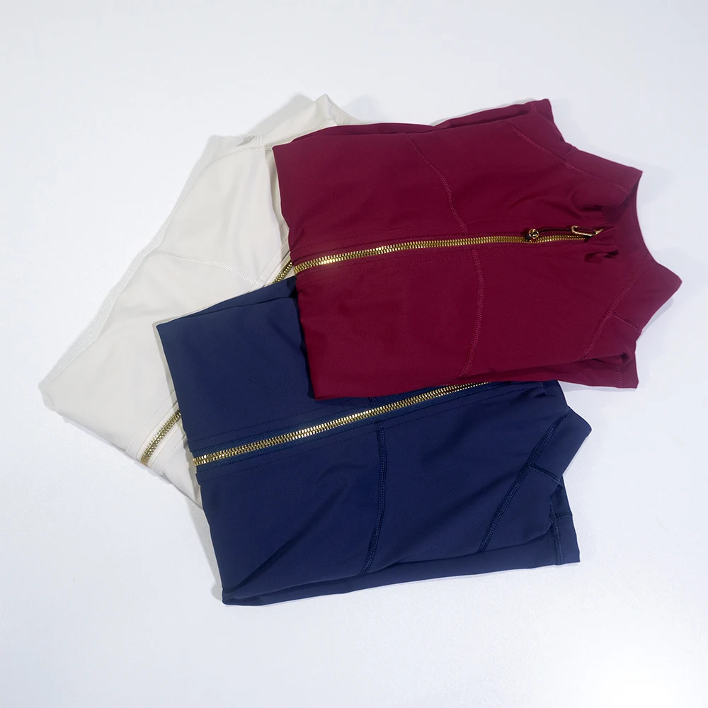 2026 Neue Yoga-Sportjacke mit Stehkragen, schmal geschnitten, schnelltrocknend, schweißableitend, Outdoor-Yoga-Jacke – Detail 6