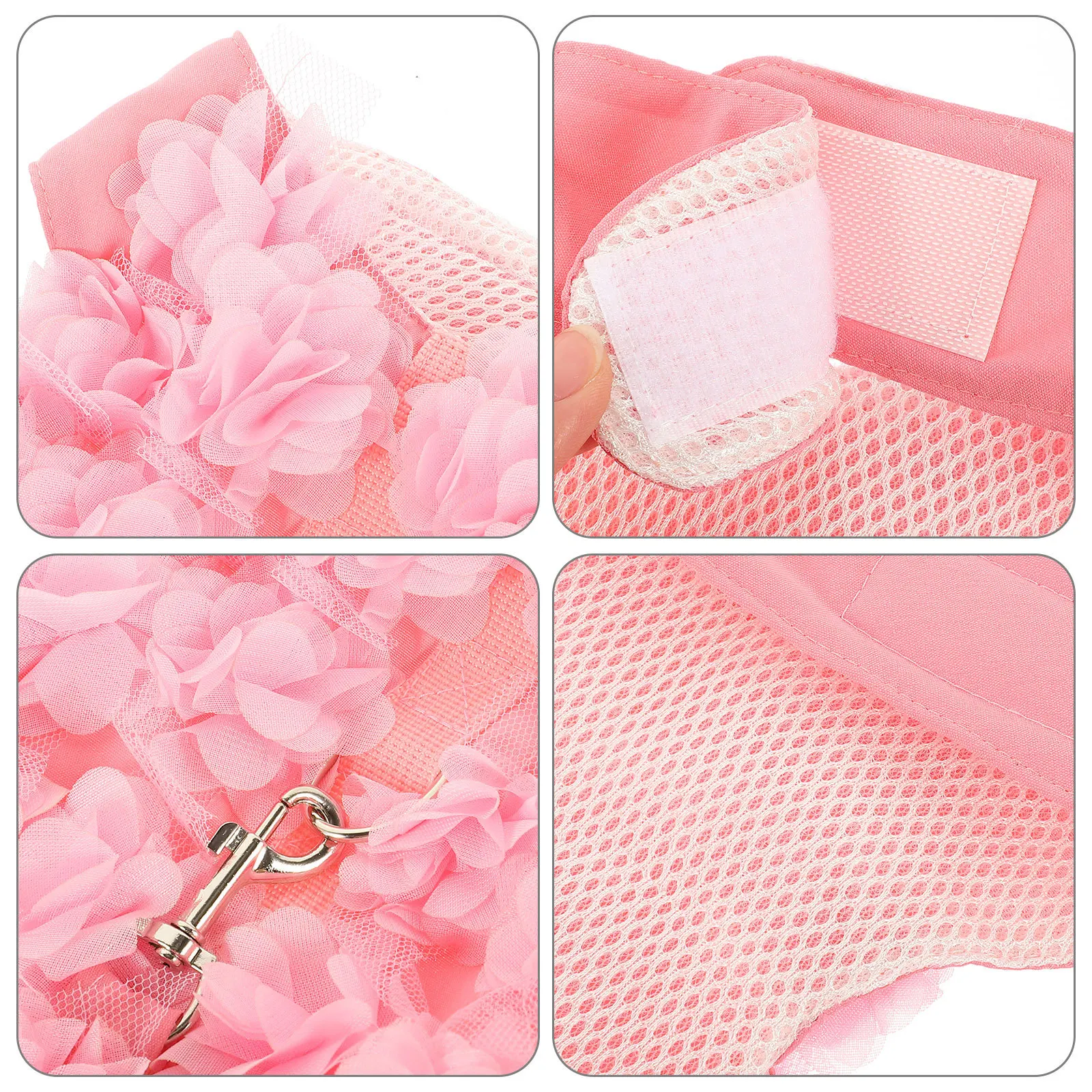 

Stereo Flower Dog Traction Rope Adjustable Pet Chest Strap Light Breathable for Small Medium Dogs Spring Summer Outdoor