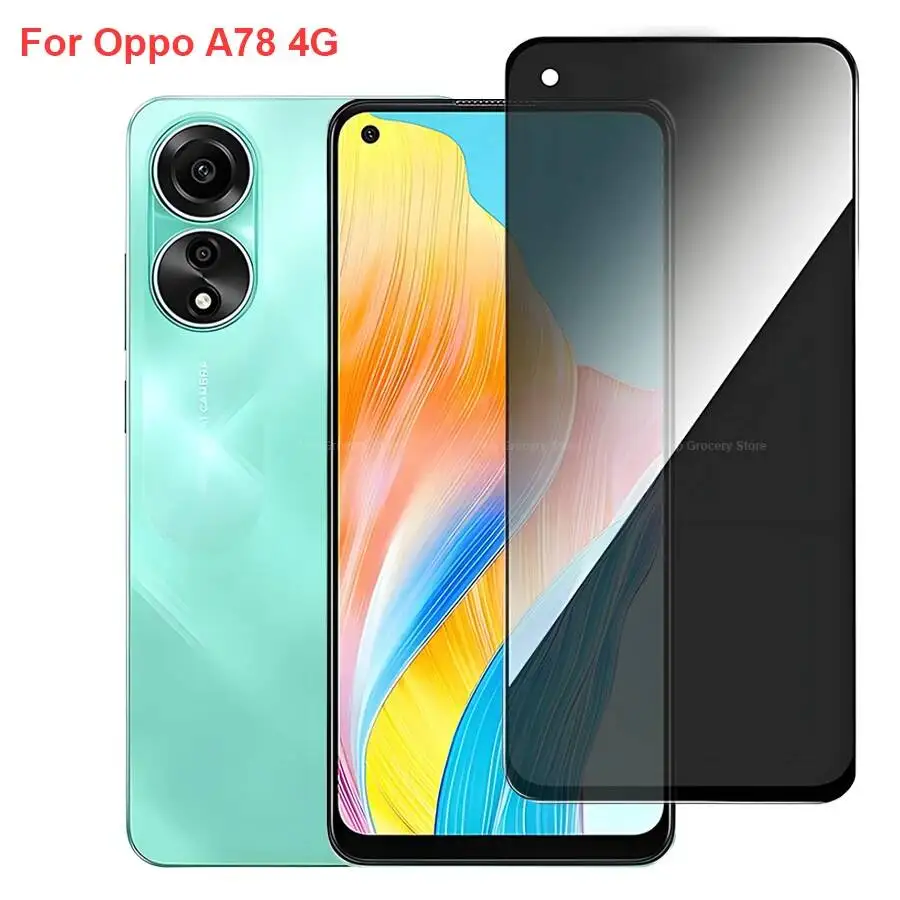 

Oppo A78 CPH2565 Anti Spy Privacy Tempered Glass Protector Compatible For Oppoa78 4G Full Cover Screen Phone Film