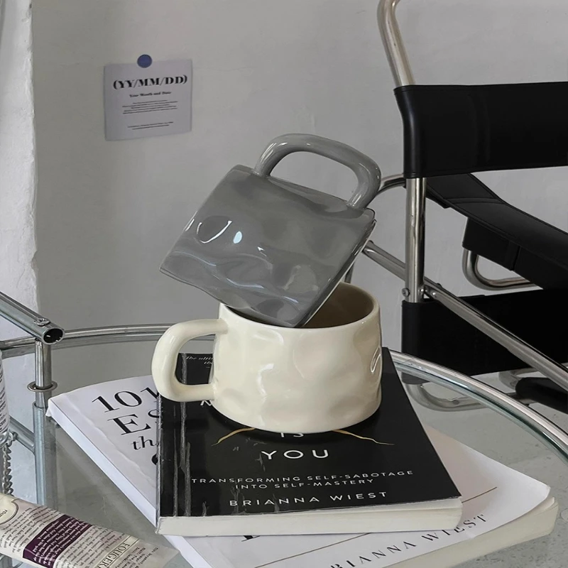 

Modern and Simple Mugs, Household Drinking and Coffee Cups, High Appearance Level Couple Office Ceramic Cup Drinking Utensil