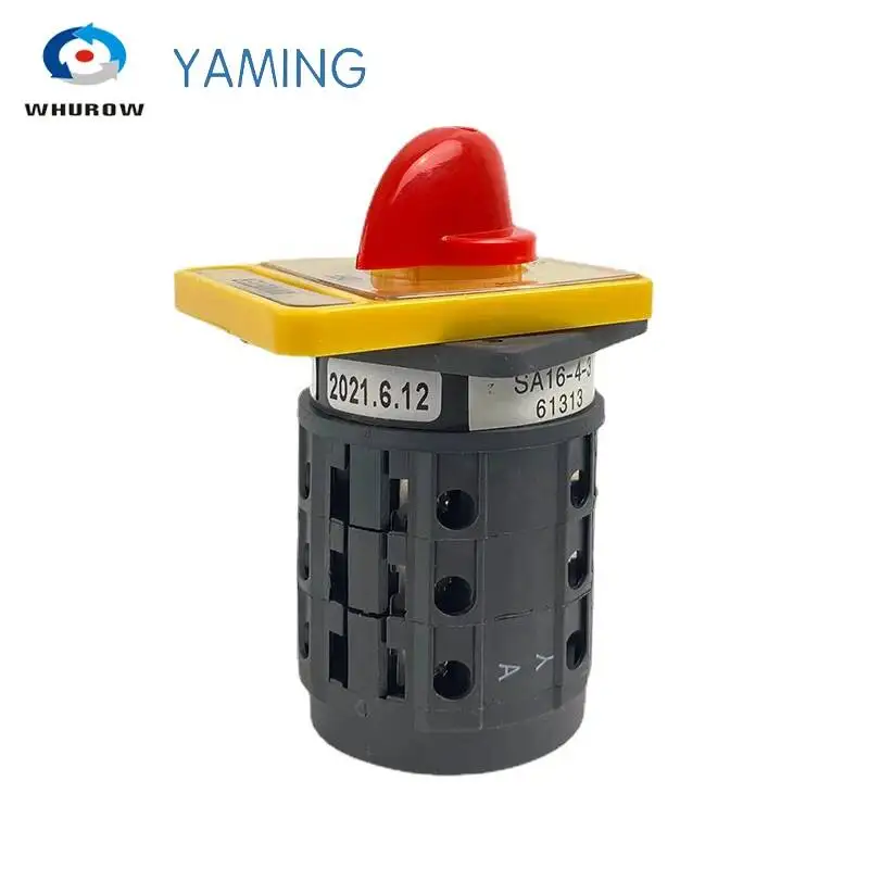 16A Ammeter Voltmeter Selector Changeover Multi Position Three Poles Rotary Cam Switch Control Motor Circuit YMW98-16/3