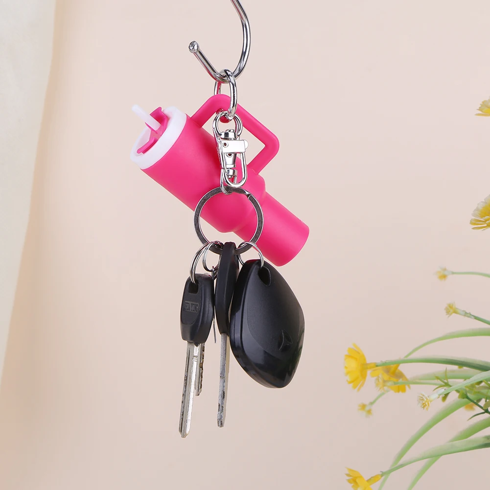 Mini Cup Keychain Mini Tumbler Keychain Chapstick Holder Keychain Handbag Charms Key Ring Mini Keychain Pendant for School Bag