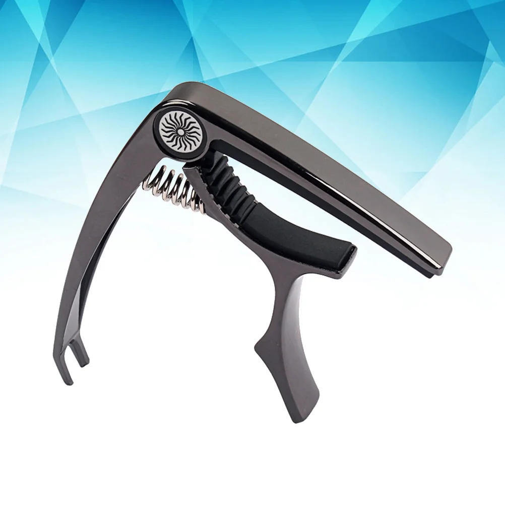 

Guitar Capo Clip-on Tuner Gun-Black Acoustic Electric Ukulele Banjo Mandolin Clamp Clip Guitar Tuner 6-String Capo