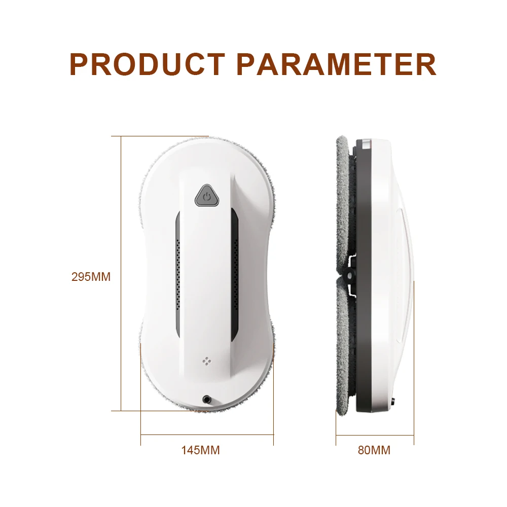 PuRuiKai Window Cleaning Robot Large Suction Spray Electric Window Cleaning Robot anti-fall Remote Control Vacuum Cleaner