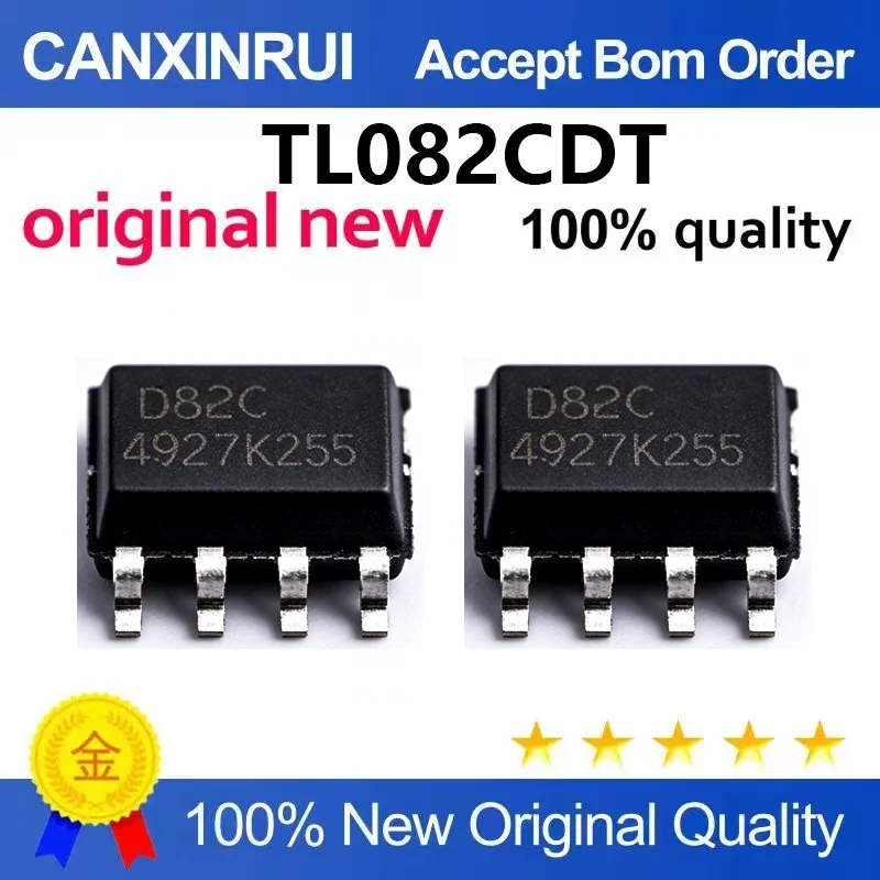（5pcs-100pcs)New stock TL082CDT SOP8 dual channel operational amplifier IC chip 4MHz 16V
