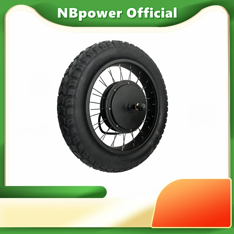 US Stock NBpower 20 x4.0 170mm/190mm 48-72V 2000w 3000w 5000w Fat Bike Brushless Hub Motor wheel con pneumatico forte di alta qualità