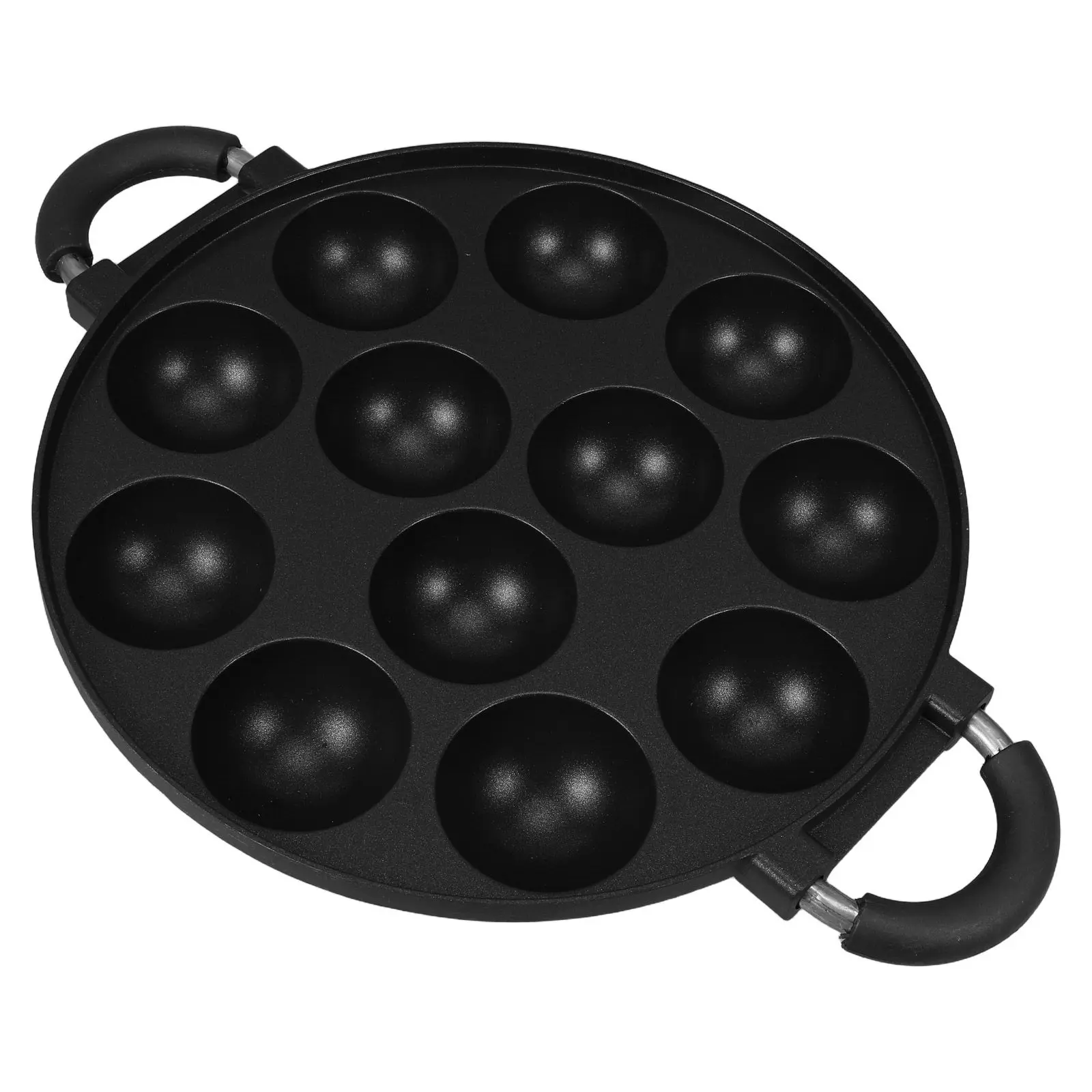 Plancha Antiadherente para Takoyaki de 12 Agujeros, para Hacer Bolas de Pulpo Japonesas, Sartén para Albóndigas, Apta para Cocina de Gas e Inducción