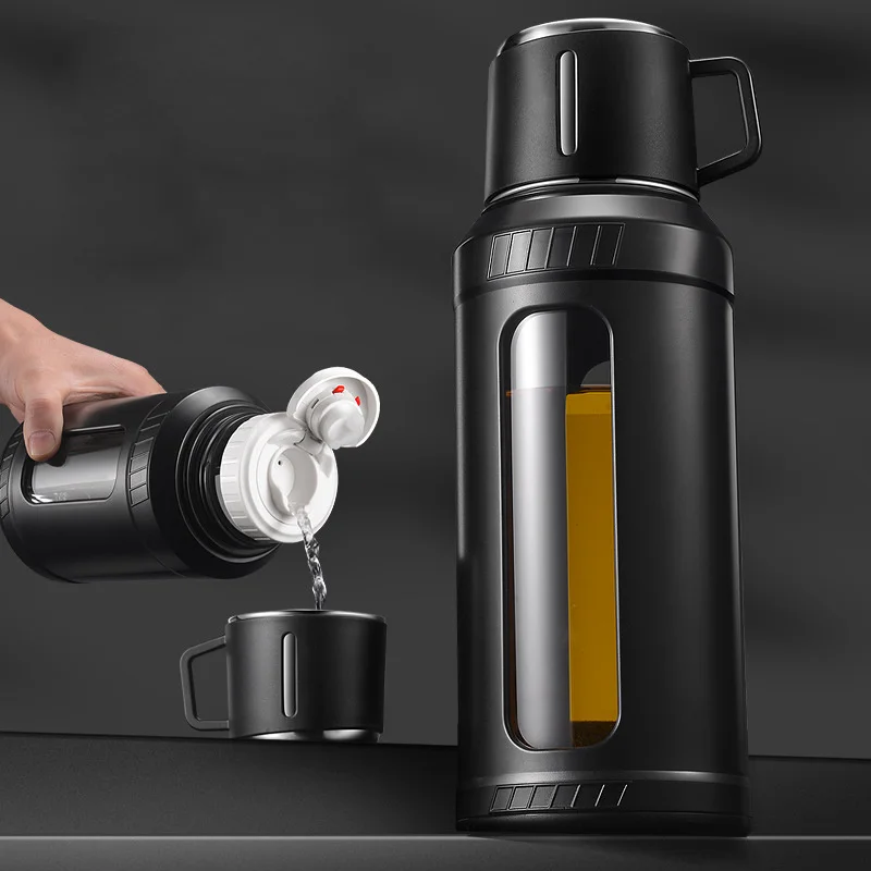 

Large Capacity 2L Glass Water Bottle With Strainer Infuser Filter Outdoor Travel Portable High Borosilicate Sport Water Bottle