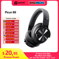 Picun B8 Bluetooth Headphones 120H Playtime Headset Wireless Bluetooth 3EQ Mode Low Latency Hands-Free Calls Over Ear Headphones