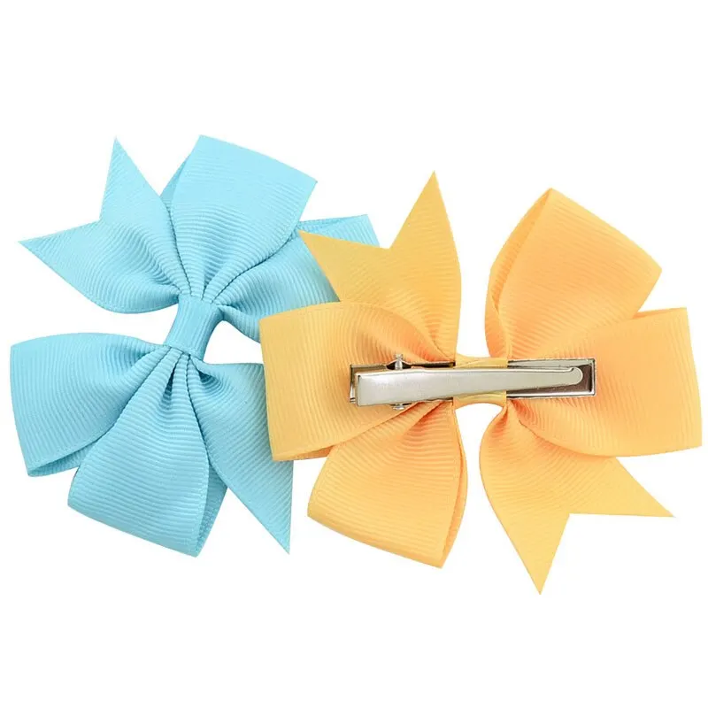 20 Colors Toddler Girls Hair Bows Clips Grosgrain Ribbon Pinwheel Hair Bows Hair Accessories for Baby Girls Kids Children Teens