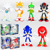 NEW Selling Sonics Mouse Flying Mouse Film and Television PVC Character Toy Hedgehog Shadow Tail Model Dolls Children AnimalToys