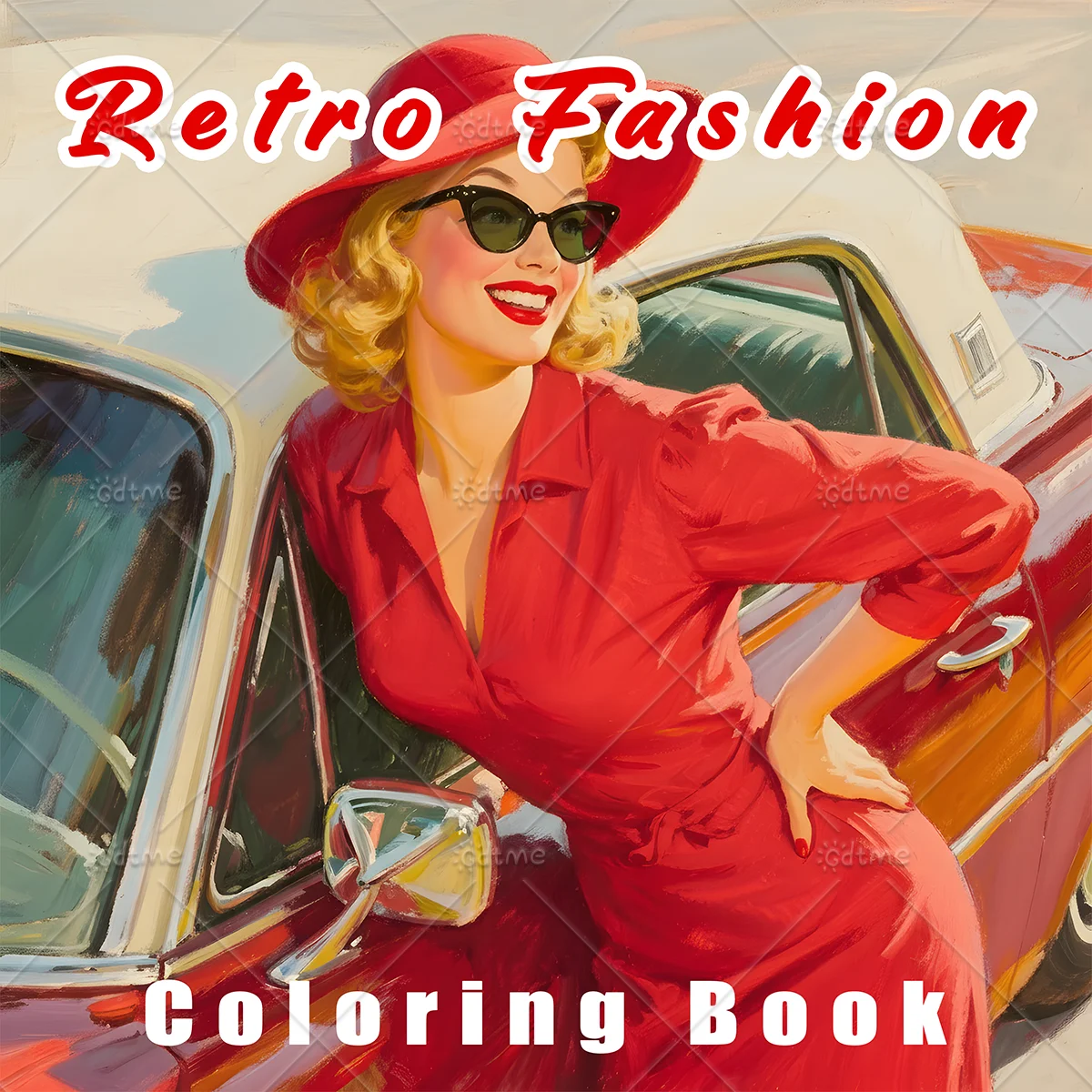 

Retro Fashion Bold-easy Patterns Coloring Book for Adults Cute Drawing Book Perfect Gift for Party and Birthday