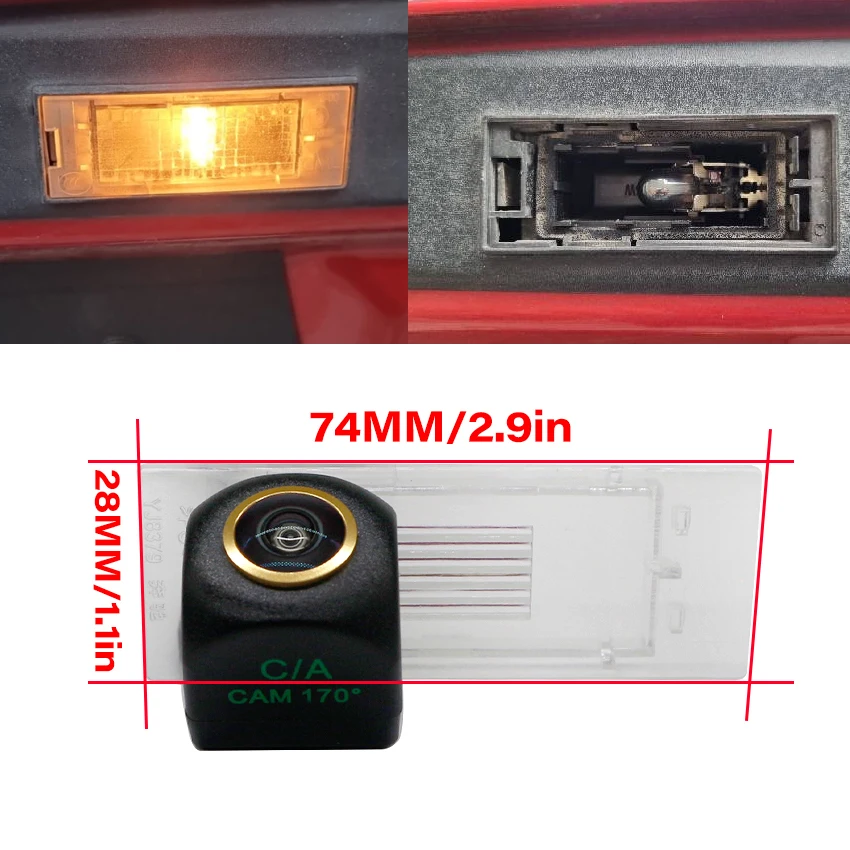 Backup Rear View Camera For Smart Fortwo W453 2014 2015 2016 2017 2018 2019 Waterproof Golden Fisheye Lens license plate Camera