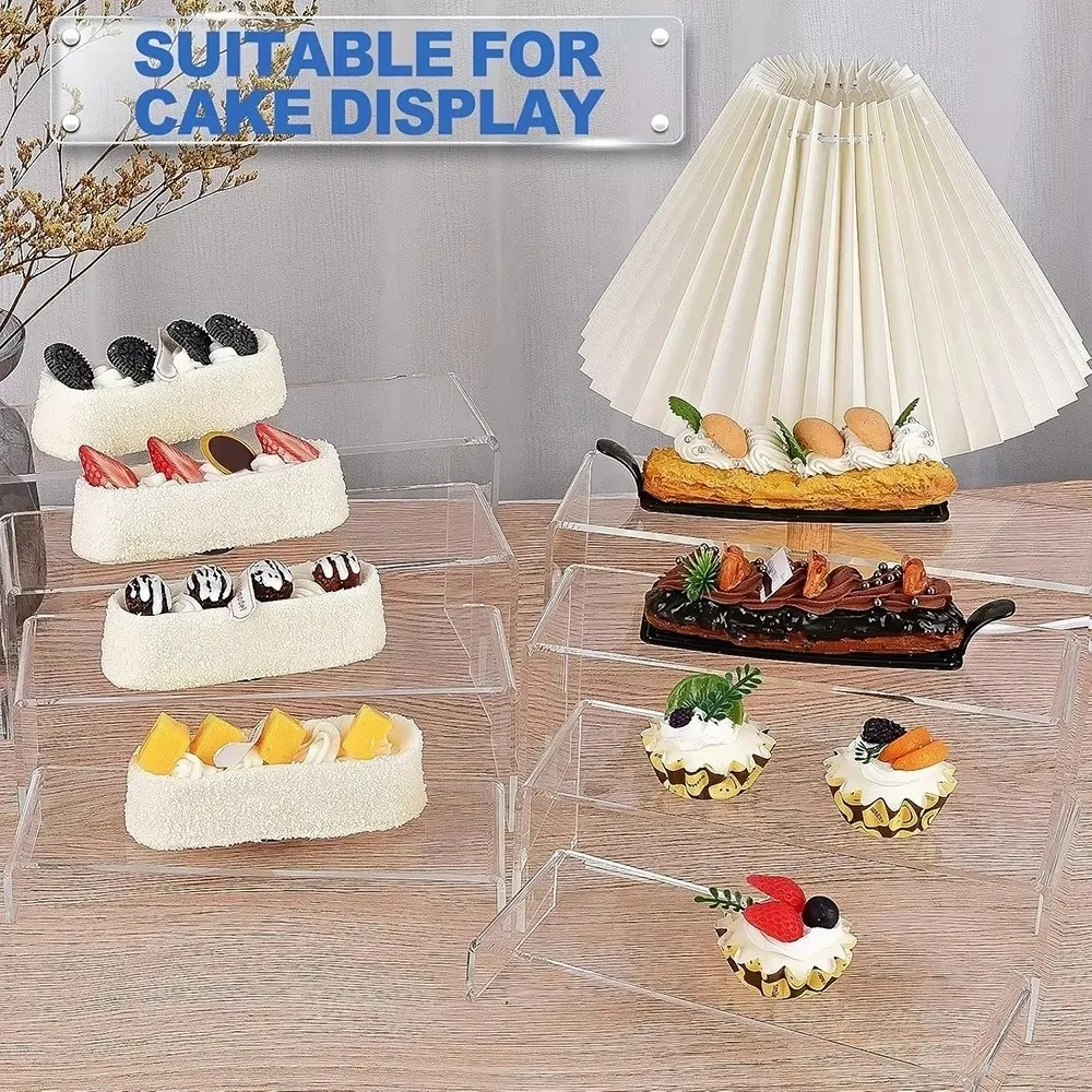 Transparent Acrylic Acrylic Display Stand Space Saving Minimalist Style Figurine Display Stand Stackable Structure Multi-Purpose