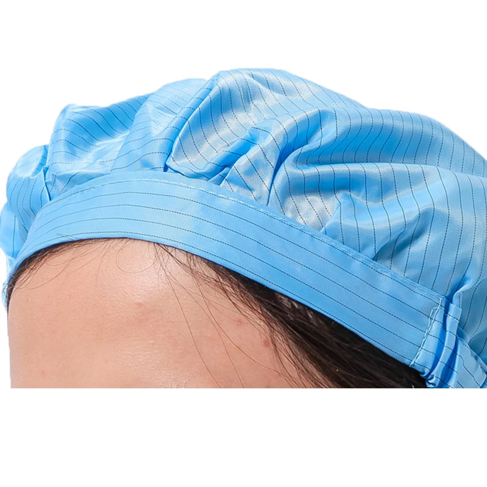 4 個シェフハットポリエステル帯電防止防塵軽量洗える作業キャップ電子食品工場クリーンルーム用