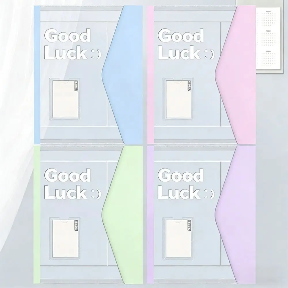 

4Pcs New Transparent A4 File Folders Waterproof Portable Exam Paper Storage Bag Document Pouch Office Storage