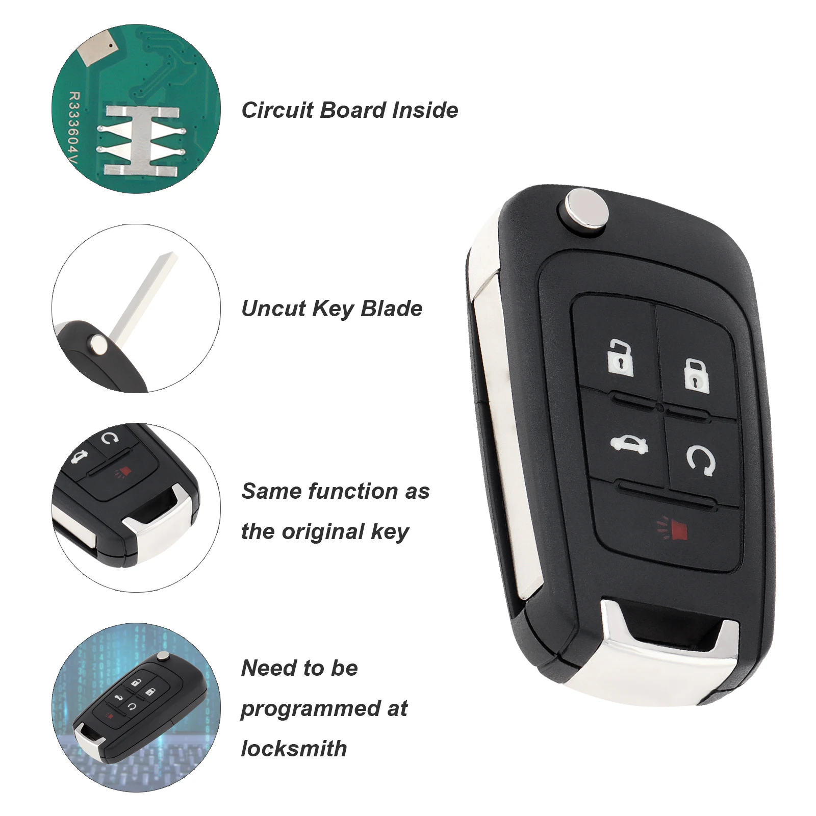 315/433MHz ID46 KeylessGo Smart Remote Car Key Fit for Chevrolet Cruze Aveo Orlando Trax Buick Lacrosse Encore Regal Verano Opel