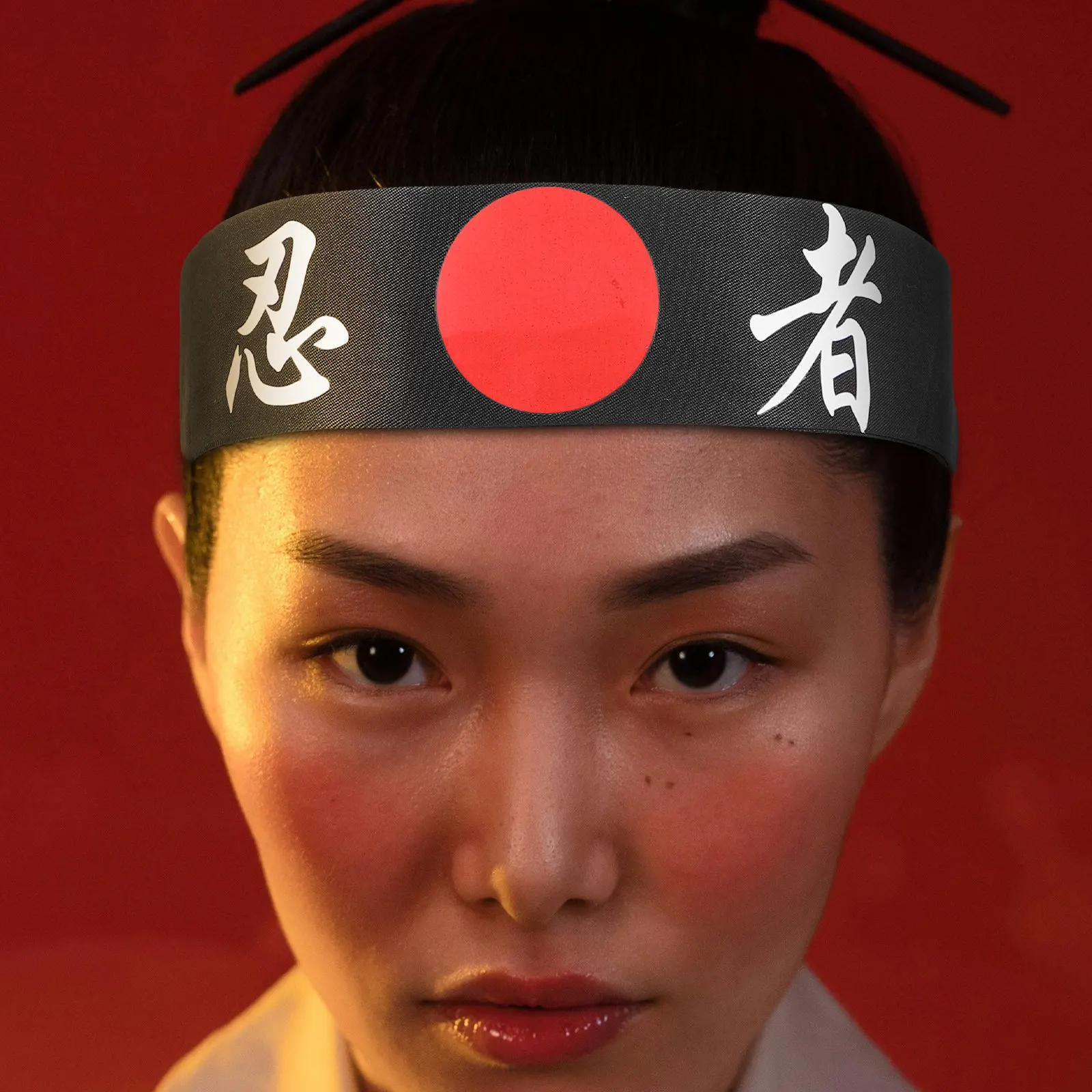 Japanese Samurai Headband Soft Cotton Adjustable Sushi Chef Bandana Karate Party Head Wrap Japanese Style Headband Sports
